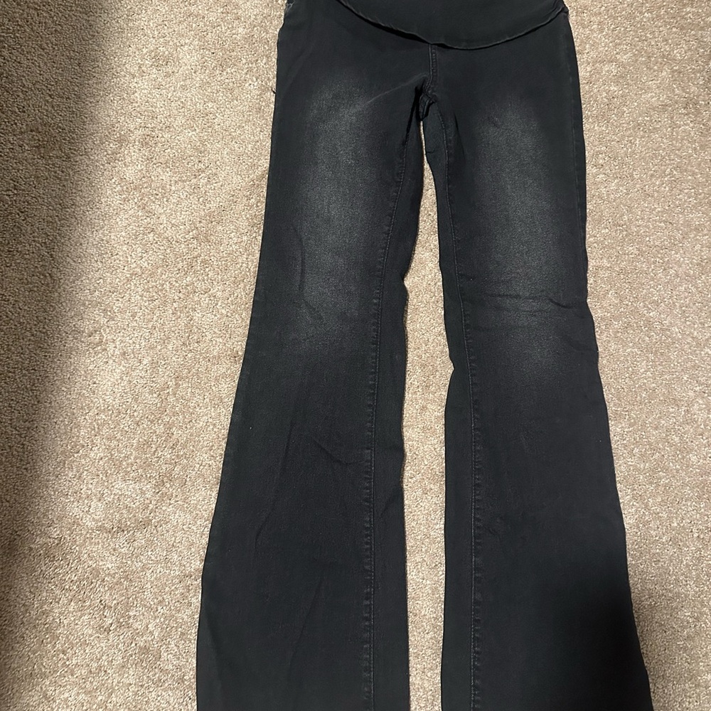 SHEIN wide leg jeans black petite small